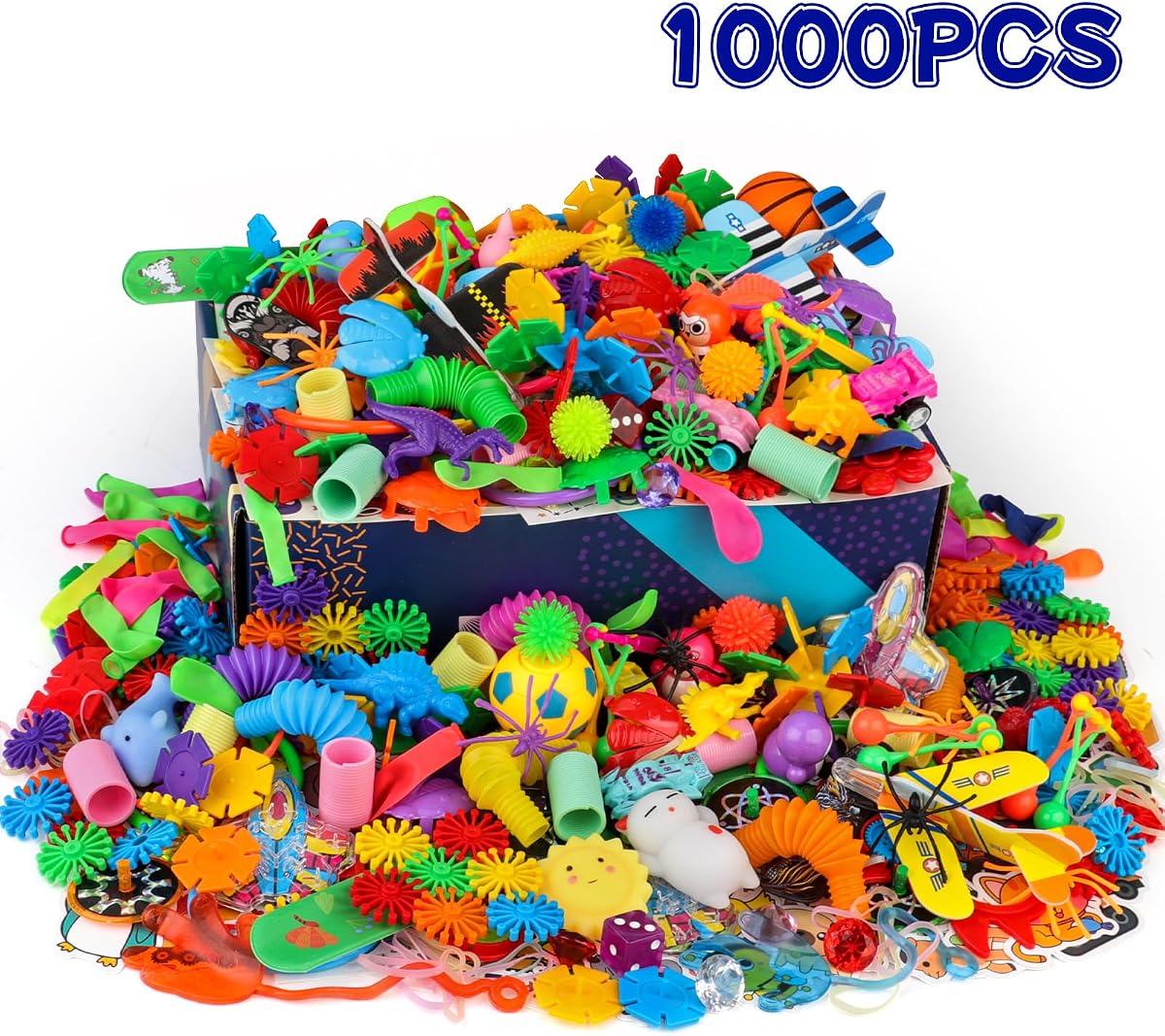 Thousand-piece bulk party favour assortment in a printed colour box — view 4
