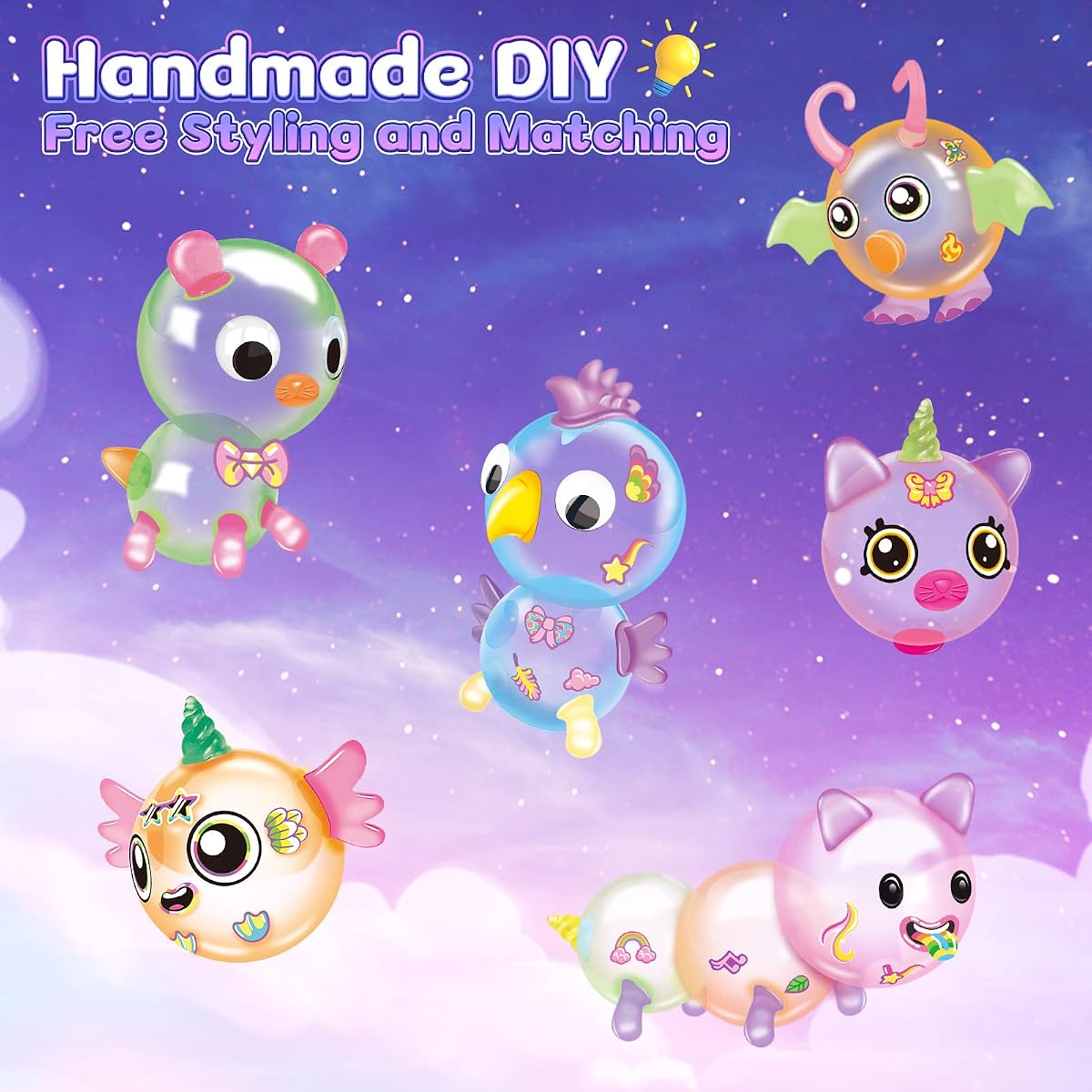 Sticky balloon refill pack with sixty balloons and ninety sticker sheets — view 3