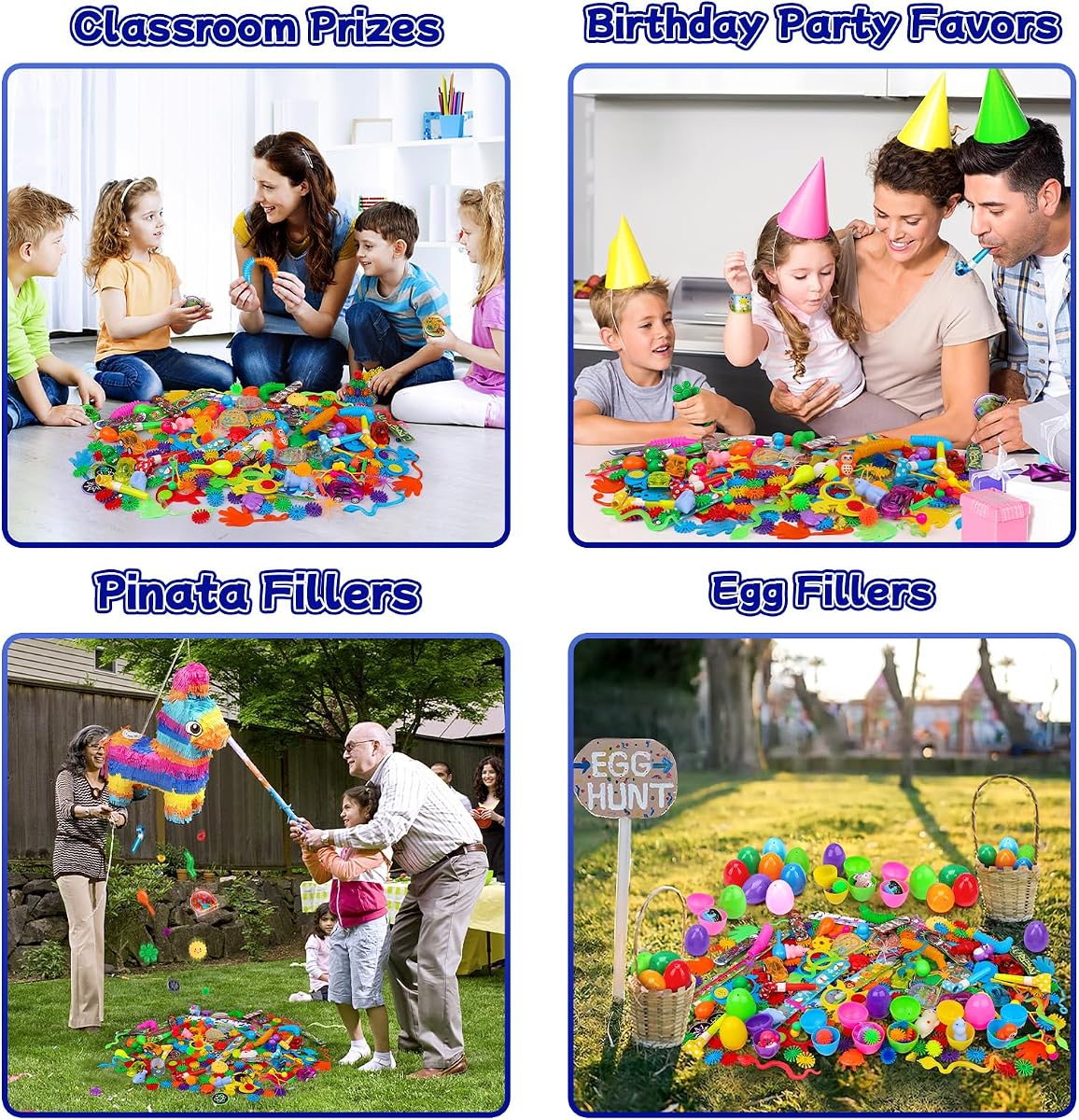 Two hundred piece party prize assortment in a printed colour box — view 3