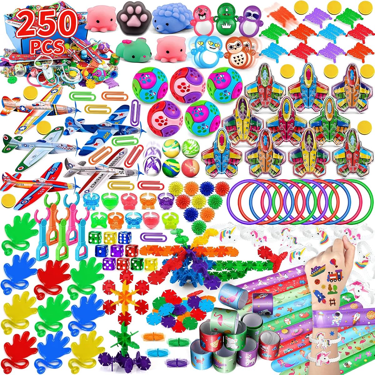Two hundred and fifty piece goodie bag filler mix in a printed box